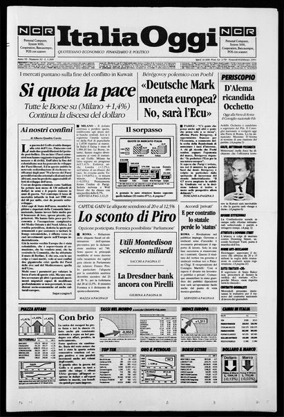 Italia oggi : quotidiano di economia finanza e politica